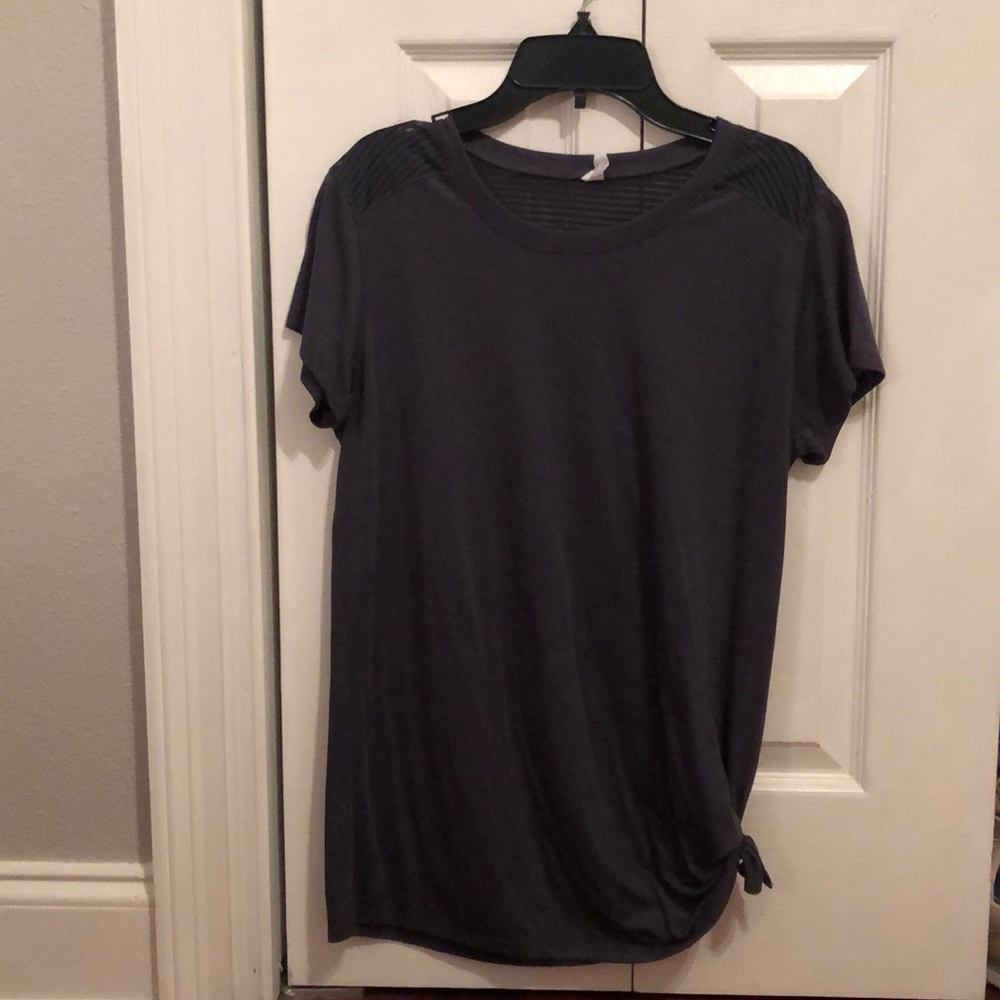 dark gray athletic top